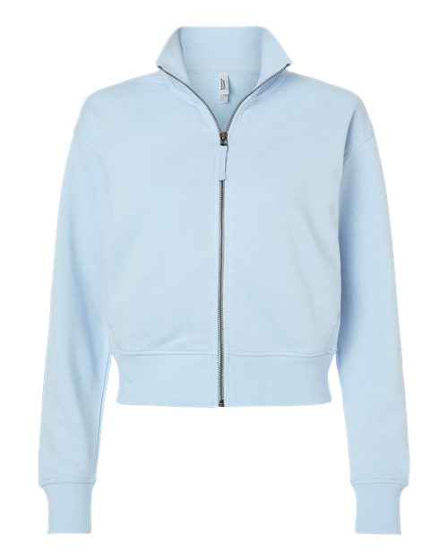 Load image into Gallery viewer, Women's French Terry Full-Zip Jacket - Powder Blue