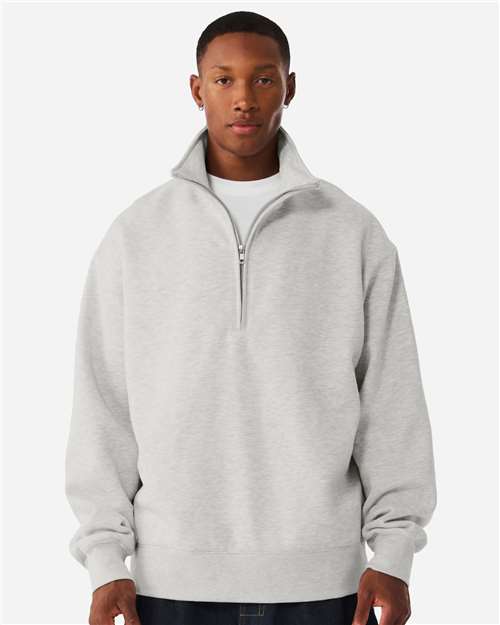 Load image into Gallery viewer, BELLA + CANVAS 4740 Unisex 10 oz Quarter-Zip Pullover Sweatshirt - Vintage Heather Grey