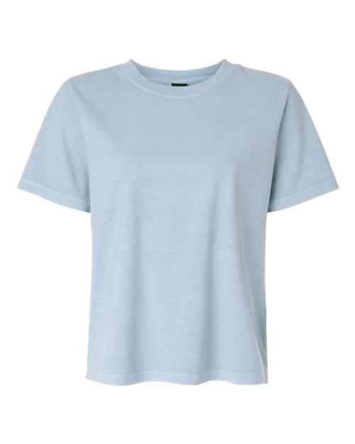 Load image into Gallery viewer, BELLA + CANVAS 6110GD Women's Garment-Dyed Tee - Light Washed Denim
