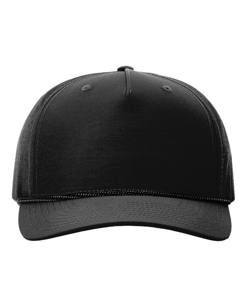 Load image into Gallery viewer, Richardson 355 Laser Perf Performance Rope Cap - Black/ Black-Grey