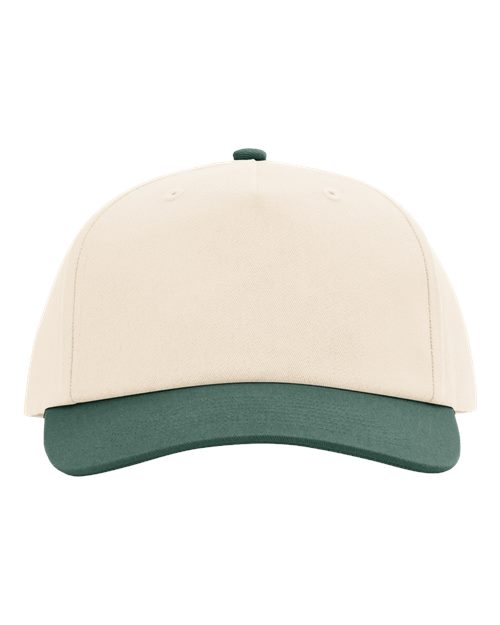 Load image into Gallery viewer, Richardson 356 Five-Panel Gramps Cap - Cream/ Dark Green