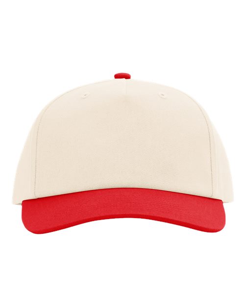 Load image into Gallery viewer, Richardson 356 Five-Panel Gramps Cap - Cream/ Red