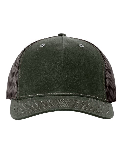 Load image into Gallery viewer, Richardson 112WH Hawthorne Trucker Cap - Dark Olive/ Coffee