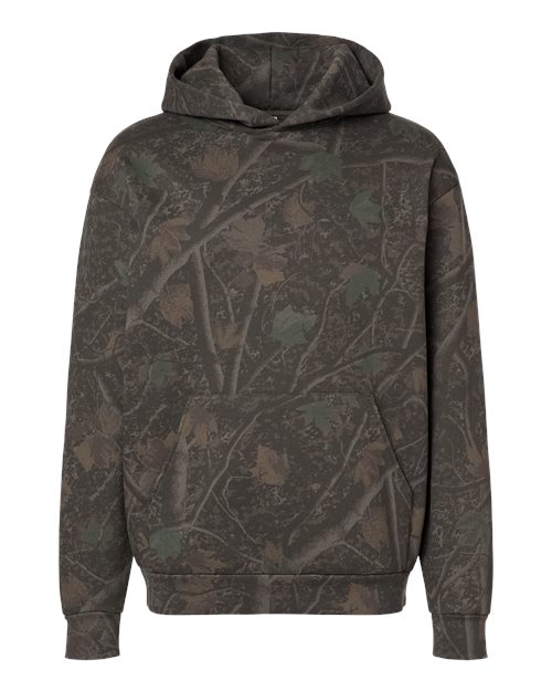 Load image into Gallery viewer, Unisex Boulevard Heavyweight Hooded Sweatshirt - Darkwood Tree Camo