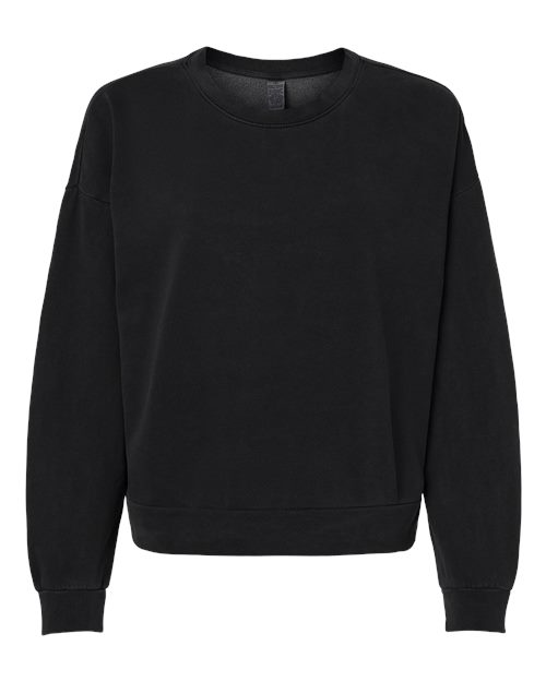 Load image into Gallery viewer, Women's California Wave Wash Sunday Crewneck Sweatshirt - Black