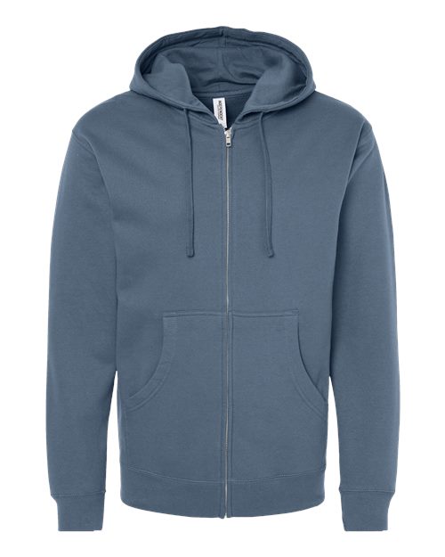 Load image into Gallery viewer, Unisex Midweight Full-Zip Hooded Sweatshirt - Storm Blue