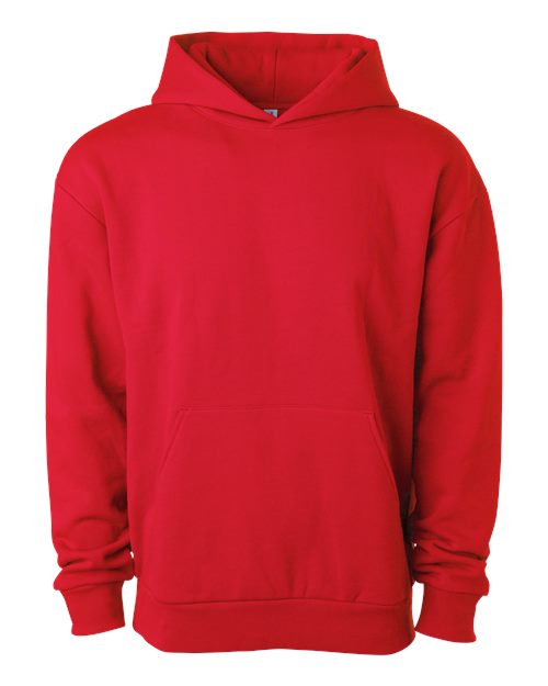 Load image into Gallery viewer, Unisex Boulevard Heavyweight Hooded Sweatshirt - Red