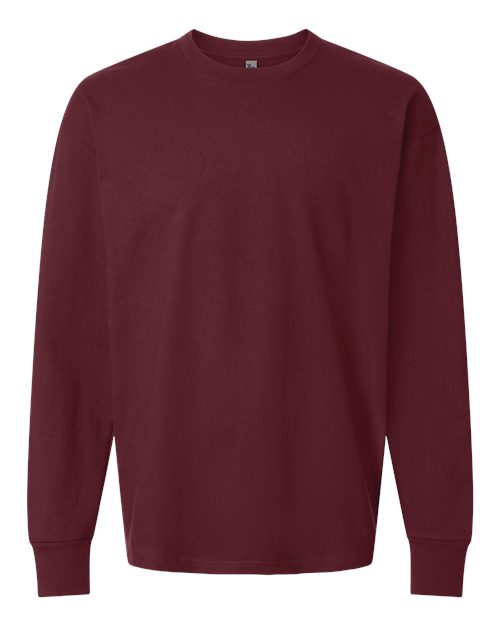 Load image into Gallery viewer, Unisex Heavyweight Long Sleeve T-Shirt - Maroon