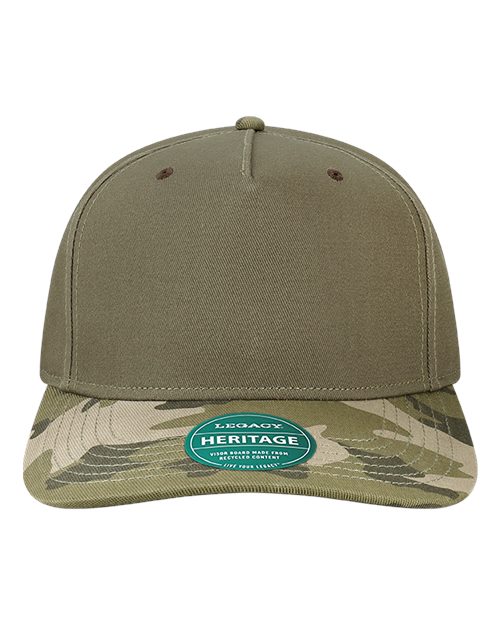 Load image into Gallery viewer, LEGACY HTA Heritage Twill Cap - Moss Green/ Army Camo