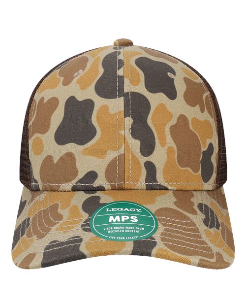 Load image into Gallery viewer, LEGACY MPS Mid-Pro Snapback Trucker Cap - Brown Duck Camo/ Brown