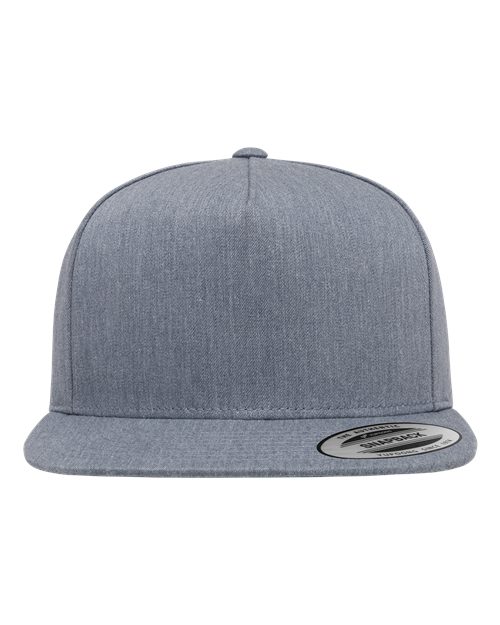 Load image into Gallery viewer, YP Classics 6007 Five-Panel Cotton Twill Snapback Cap - Light Heather Grey