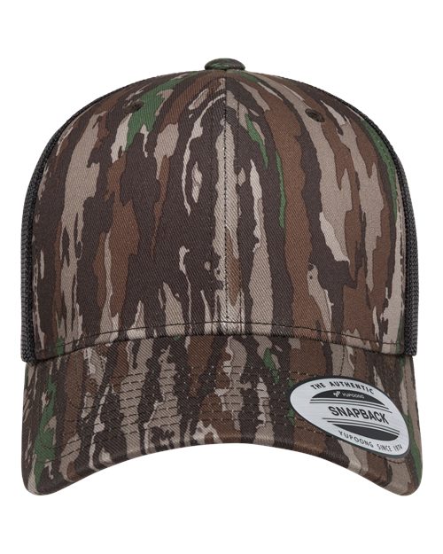 Load image into Gallery viewer, YP Classics 6606 Retro Trucker Cap - Realtree Original/ Black