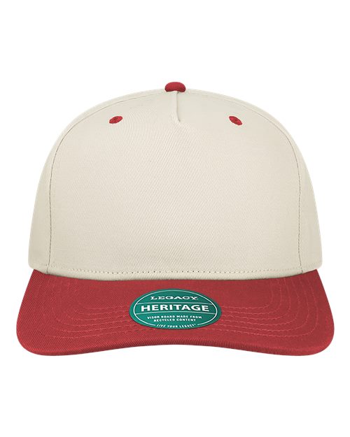 Load image into Gallery viewer, LEGACY HTA Heritage Twill Cap - Stone/ Cardinal Red