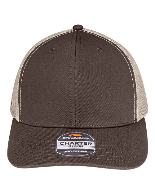 Load image into Gallery viewer, Pukka 6101M Charter Six-Panel Cap - Brown/ Khaki