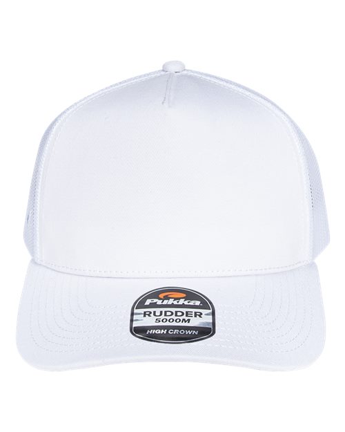 Load image into Gallery viewer, Pukka 5000M Rudder Five-Panel Cap - White