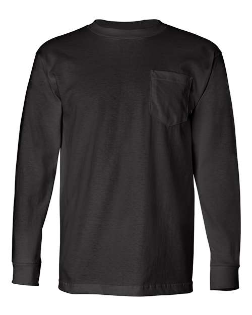 Load image into Gallery viewer, Unisex USA-Made Long Sleeve Pocket T-Shirt - Black
