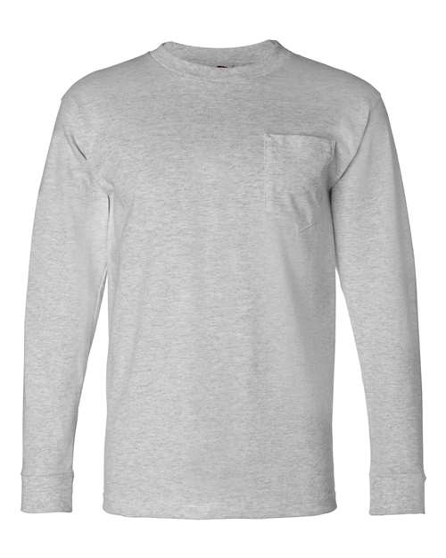 Load image into Gallery viewer, Unisex USA-Made Long Sleeve Pocket T-Shirt - Dark Ash
