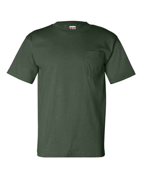 Load image into Gallery viewer, Unisex USA-Made Pocket T-Shirt - Forest Green