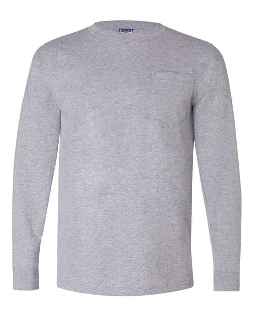 Load image into Gallery viewer, Unisex Union-Made Long Sleeve Pocket T-Shirt - Dark Ash