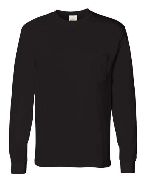 Load image into Gallery viewer, Men's Authentic Long Sleeve Pocket T-Shirt - Black