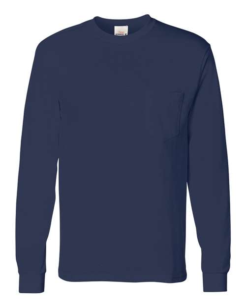 Load image into Gallery viewer, Men's Authentic Long Sleeve Pocket T-Shirt - Navy