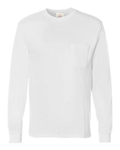 Load image into Gallery viewer, Men's Authentic Long Sleeve Pocket T-Shirt - White