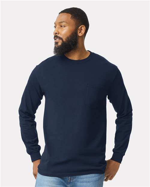 Load image into Gallery viewer, Unisex Ultra Cotton® Long Sleeve Pocket T-Shirt — product photo 2