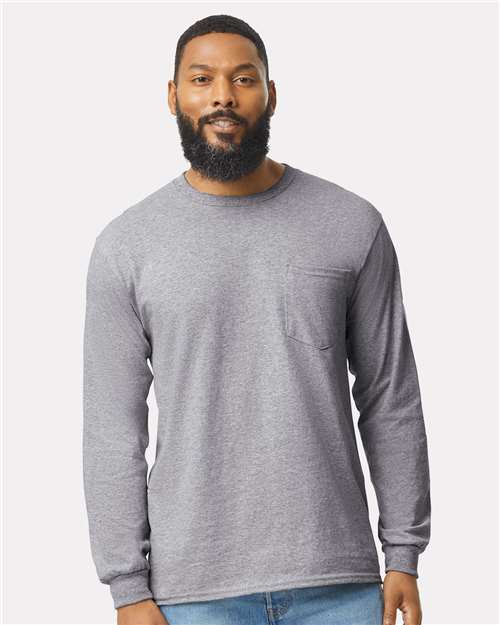 Load image into Gallery viewer, Unisex Ultra Cotton® Long Sleeve Pocket T-Shirt — product photo 5