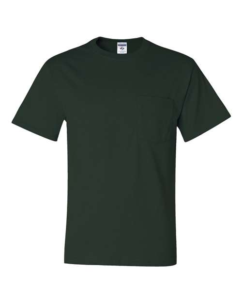Load image into Gallery viewer, Unisex Dri-Power® 50/50 Pocket T-Shirt - Forest Green