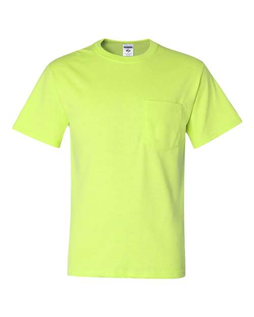 Load image into Gallery viewer, Unisex Dri-Power® 50/50 Pocket T-Shirt - Safety Green