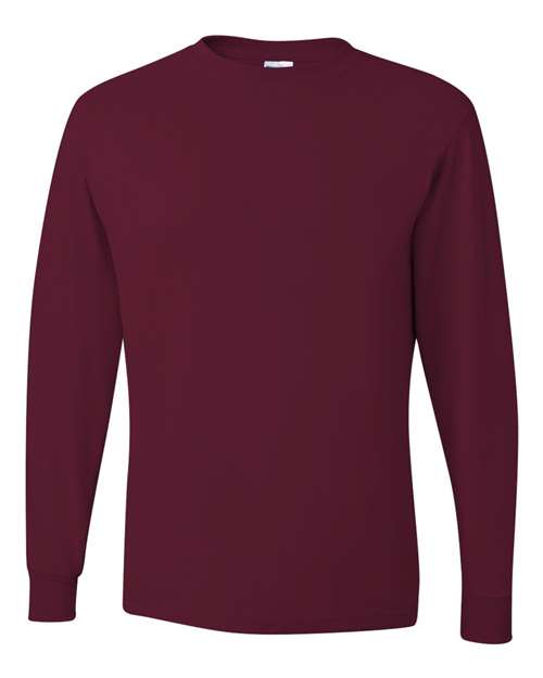 Load image into Gallery viewer, Unisex Dri-Power® Long Sleeve 50/50 T-Shirt - Maroon