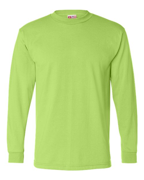 Load image into Gallery viewer, Men's USA-Made 50/50 Long Sleeve T-Shirt - Safety Green