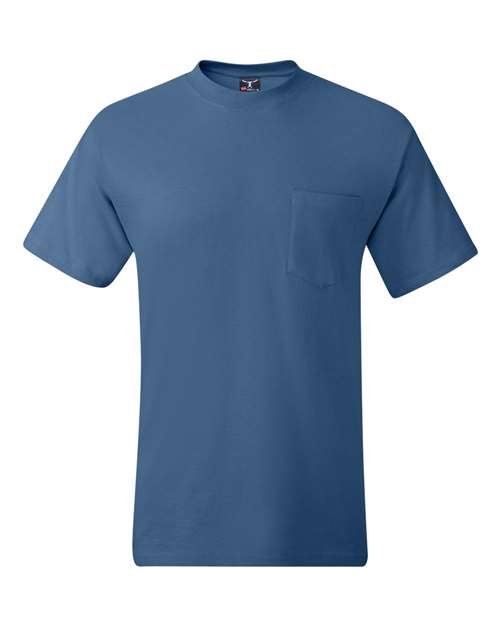 Load image into Gallery viewer, Men's Beefy-T® Pocket T-Shirt - Denim Blue
