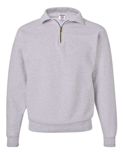 Load image into Gallery viewer, Unisex Super Sweats NuBlend® Quarter-Zip Cadet Collar Sweatshirt - Ash