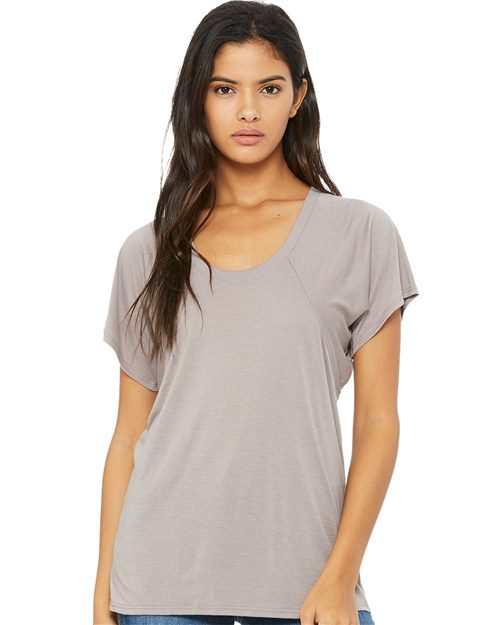 Load image into Gallery viewer, Women’s Flowy Raglan Tee — blank t-shirt for DTF printing