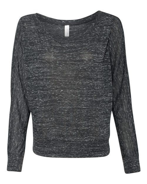 Load image into Gallery viewer, Women’s Flowy Off Shoulder Long Sleeve Tee — blank t-shirt for DTF printing