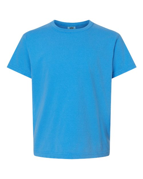 Load image into Gallery viewer, Youth Garment-Dyed Heavyweight T-Shirt - Royal Caribe