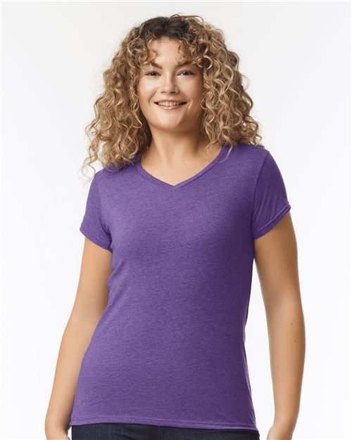 Load image into Gallery viewer, Women's Softstyle® V-Neck T-Shirt — blank t-shirt for DTF printing