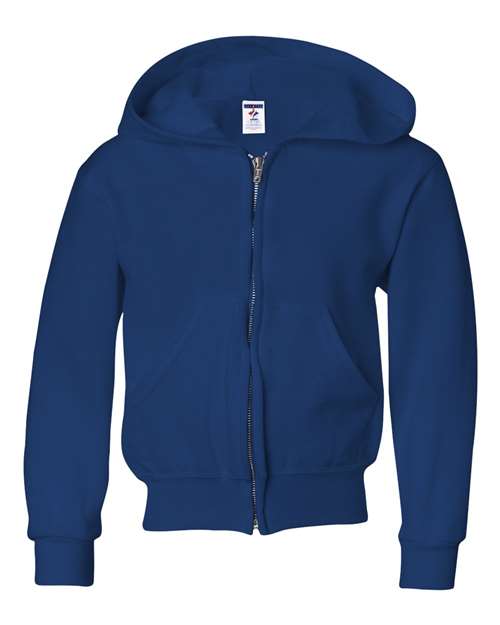 Load image into Gallery viewer, Youth NuBlend® Full-Zip Hooded Sweatshirt - Royal
