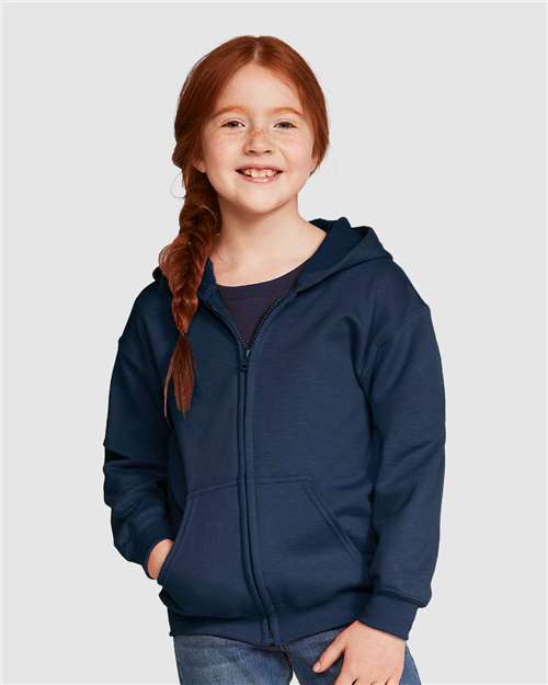 Load image into Gallery viewer, Youth Heavy Blend™ Full-Zip Hooded Sweatshirt — product photo 2