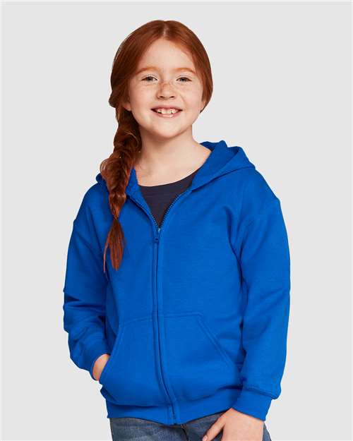 Load image into Gallery viewer, Youth Heavy Blend™ Full-Zip Hooded Sweatshirt — product photo 4