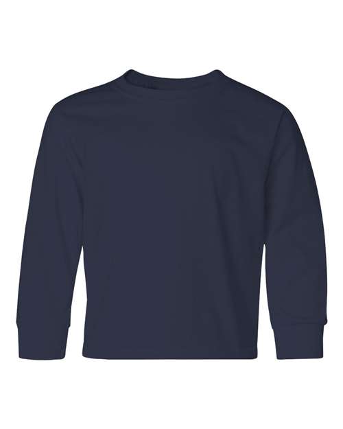 Load image into Gallery viewer, Youth Dri-Power® Long Sleeve 50/50 T-Shirt - J. Navy