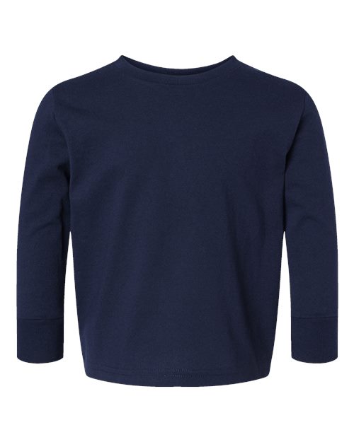 Load image into Gallery viewer, Toddler Cotton Jersey Long Sleeve Tee - Navy