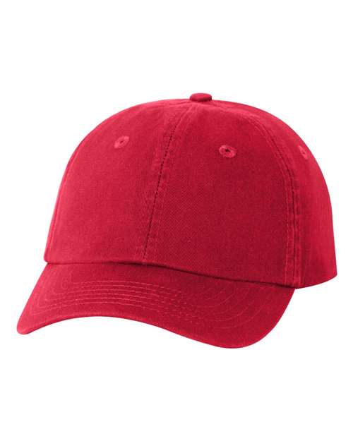 Load image into Gallery viewer, Valucap VC300Y Youth Small Fit Bio-Washed Dad Hat - Red