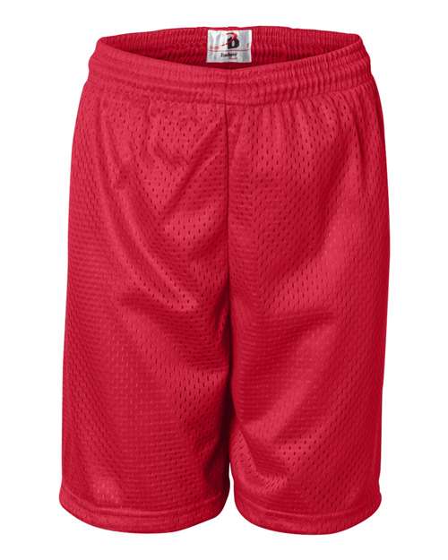 Load image into Gallery viewer, Badger 2207 Youth Pro Mesh 6" Shorts - Red