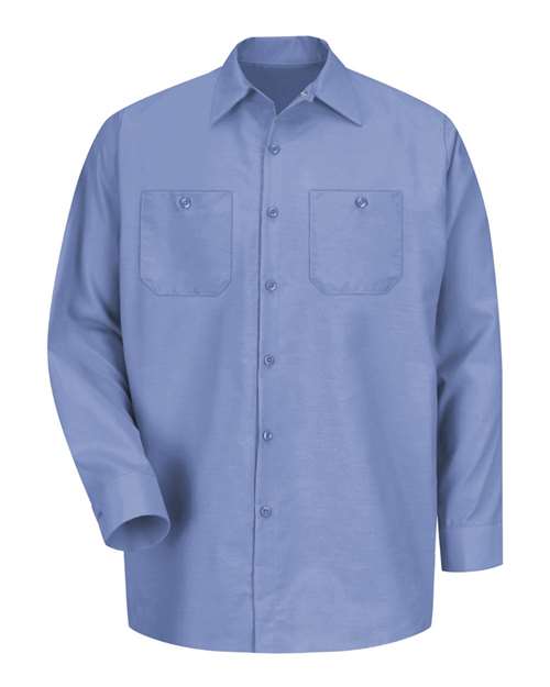Load image into Gallery viewer, Red Kap SP14 Men's Industrial Long Sleeve Work Shirt - Light Blue