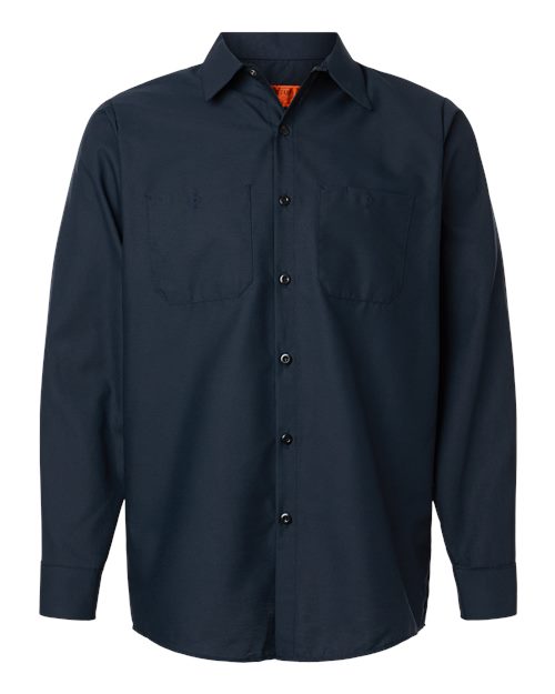 Load image into Gallery viewer, Red Kap SP14 Men's Industrial Long Sleeve Work Shirt - Navy