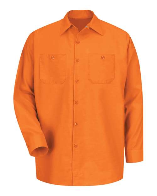 Load image into Gallery viewer, Red Kap SP14 Men's Industrial Long Sleeve Work Shirt - Orange