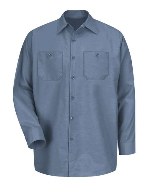 Load image into Gallery viewer, Red Kap SP14 Men's Industrial Long Sleeve Work Shirt - Postman Blue