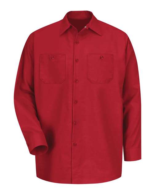 Load image into Gallery viewer, Red Kap SP14 Men's Industrial Long Sleeve Work Shirt - Red